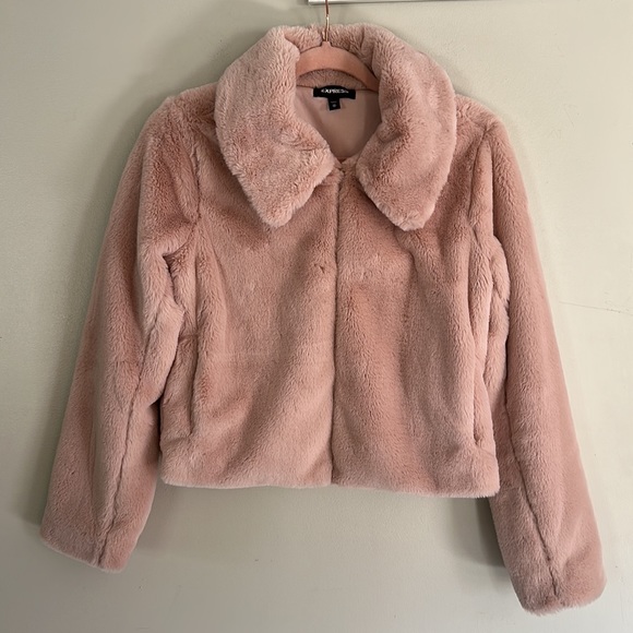 Express Faux Fur Jacket - Pink - XS - Picture 1 of 15